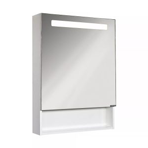 Шкаф зеркальный Comforty Никосия 60 LED-подсветка Белый глянцевый 00-00014145CF