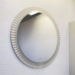 Зеркало Comforty Мадрид 90 с подсветкой, бесконтактный сенсор, антизапотевание Серый шелк 00-00014159CF