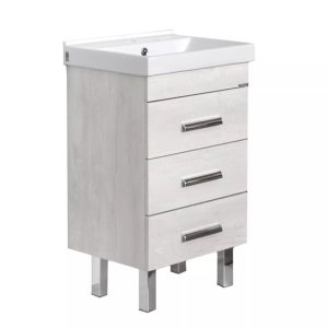 Тумба напольная Comforty Никосия 50 с раковиной Fest 50 F01 Дуб белый 00-00017092CF