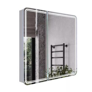 Шкаф зеркальный Comforty Нео 80 LED-подсветка, бесконтактный сенсор Белый матовый 00-00020420CF