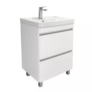 Тумба напольная Comforty Валдай 61 с раковиной 4460 Белый матовый 00-00020673CF