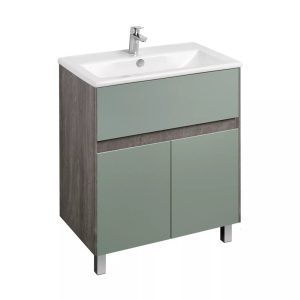 Тумба напольная Aquaton Форест 75 с раковиной Элина Дуб Рошелье / Сумеречный голубой 1A2783K0FR9C0