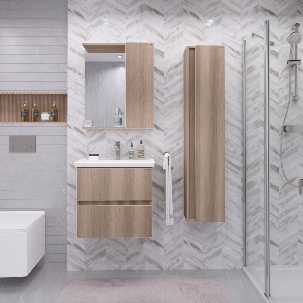 Шкаф зеркальный Grossman Юнит 60 Кадена вуд 2060112 Шкаф зеркальный Grossman Юнит 60 Кадена вуд 2060112 — изображение 2