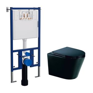 Инсталляция Loranto Vox с унитазом Azario Teramo Черный матовый 4501+AZ -053E-R-MB/ AZ-0053-MB Инсталляция Loranto Vox с унитазом Azario Teramo Черный матовый 4501+AZ -053E-R-MB/ AZ-0053-MB