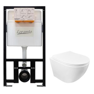 Инсталляция Loranto Prestige с унитазом Azario Grado Белый глянцевый 4551+AZ-0046 SP Инсталляция Loranto Prestige с унитазом Azario Grado Белый глянцевый 4551+AZ-0046 SP