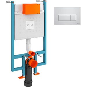 Инсталляция Vitra V-Fix Core для скрытого монтажа унитаза с клавишей смыва Root Square Хром глянцевый 800-1875 Инсталляция Vitra V-Fix Core для скрытого монтажа унитаза с клавишей смыва Root Square Хром глянцевый 800-1875