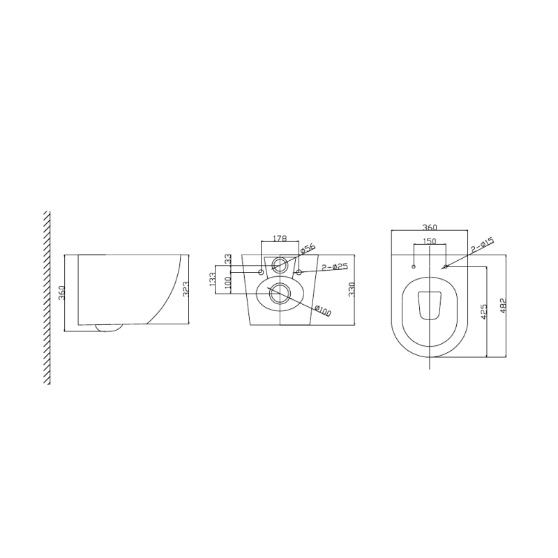 Унитаз подвесной Taliente Amato с крышкой сиденье Белый AM25010 Унитаз подвесной Taliente Amato с крышкой сиденье Белый AM25010 — изображение 4