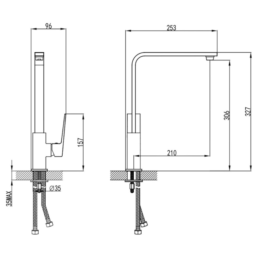 Смеситель для кухни Azario Eddie Черный матовый AZ-VBH568080PA Смеситель для кухни Azario Eddie Черный матовый AZ-VBH568080PA — изображение 2