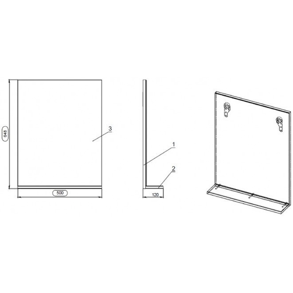 Зеркало Cersanit Design 50 B-LU-MEL Зеркало Cersanit Design 50 B-LU-MEL — изображение 4