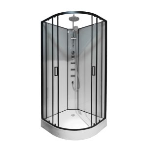 Душевая кабина Loranto Neo 90х90 Черный / Прозрачное CS-21811