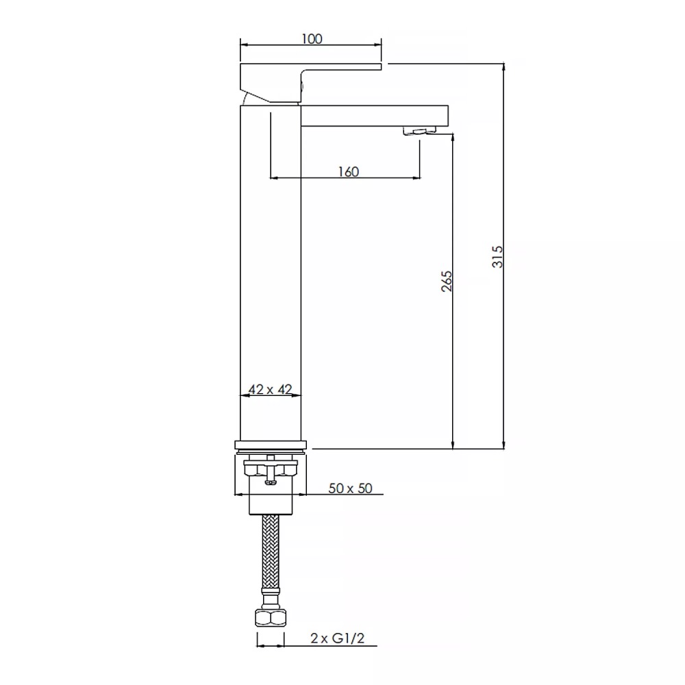 Смеситель для раковины Comforty FC045 Белый глянцевый FC045B-CKBT Смеситель для раковины Comforty FC045 Белый глянцевый FC045B-CKBT — изображение 4