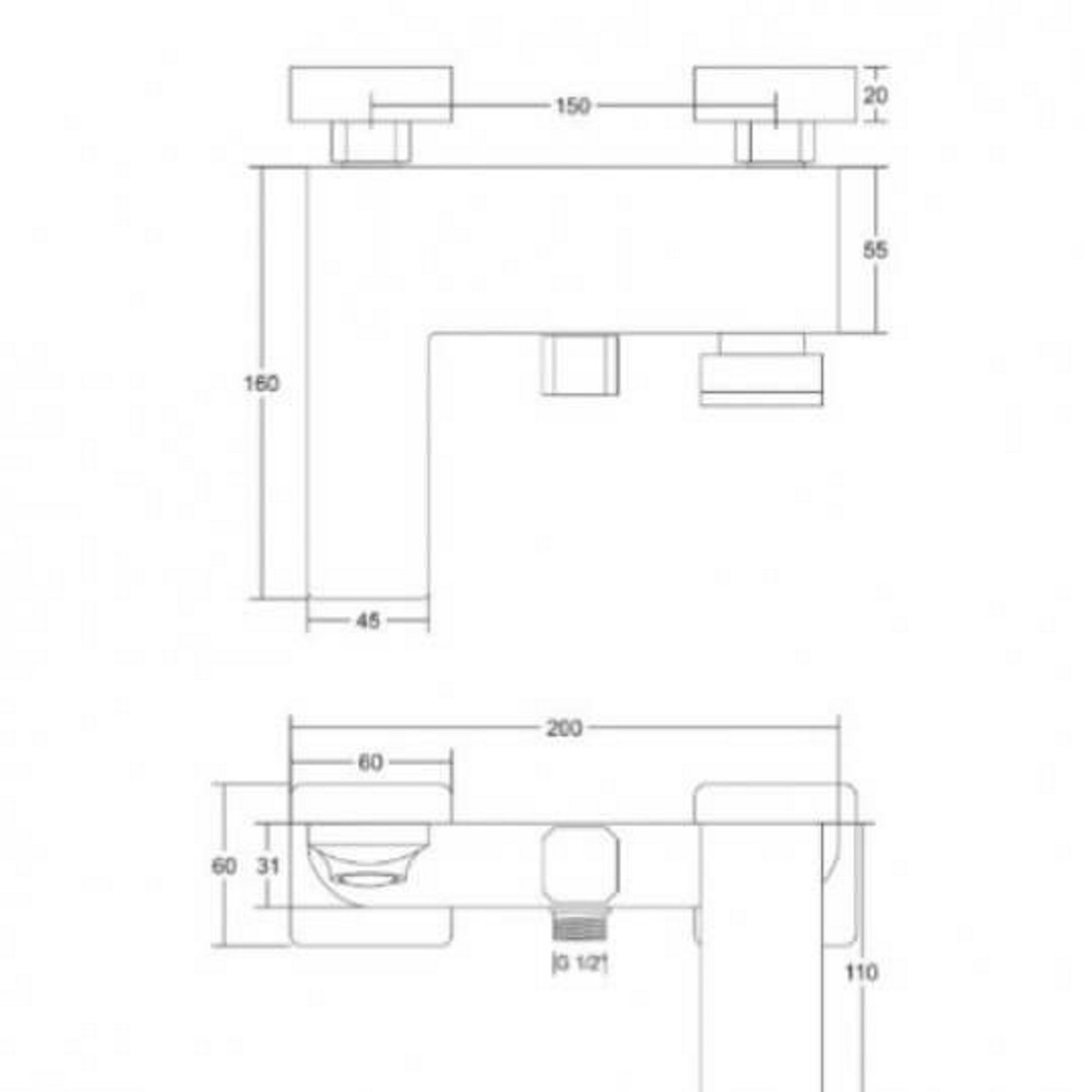 Смеситель для ванны Comforty FE045 Черный матовый FE045H1-CMT Смеситель для ванны Comforty FE045 Черный матовый FE045H1-CMT — изображение 5