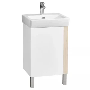 Тумба напольная с раковиной Aquaton Кантри 51,2х41,6 белый глянцевый/дуб верона 1A2576K0AHB20