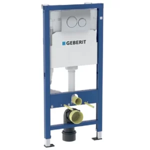 Инсталляция Geberit Duofix Basic для унитаза с кнопкой смыва Хром глянцевый 458.134.21.2