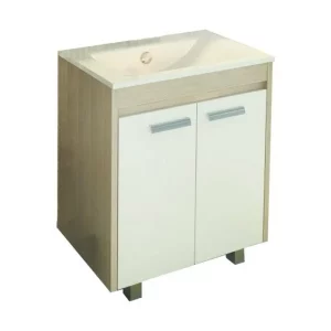 Тумба напольная Comforty Тулуза 61 + раковина Белый / Сосна 3129012