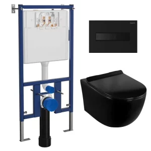 Инсталляция Loranto + унитаз Canto с сиденьем + кнопка смыва Line Черная матовая 4501+7323+CS-203HM-MB Инсталляция Loranto + унитаз Canto с сиденьем + кнопка смыва Line Черная матовая 4501+7323+CS-203HM-MB