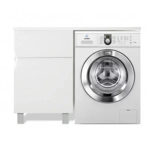 Тумба напольная Эстет Dallas Luxe под стиральную машину 100 с раковиной Белый ФР-00002315