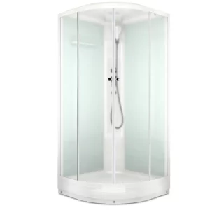 Душевая кабина Domani-Spa Delight Slim без электрики 100х100 Белый, Поддон низкий Душевая кабина Domani-Spa Delight Slim без электрики 100х100 Белый, Поддон низкий