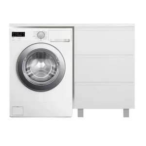 Тумба напольная Эстет Dallas Luxe под стиральную машину 140 с раковиной Белый ФР-00002912