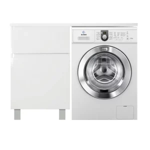 Тумба напольная Эстет Dallas Luxe под стиральную машину 130 с раковиной Белый ФР-00002267