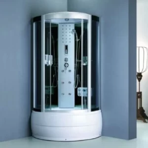 Душевая кабина Водный мир 100х100 Хром / Тонированное высокий поддон ВМ8815 100Ч