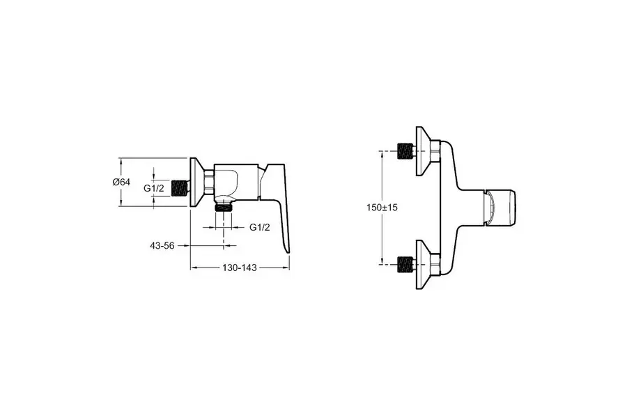 Смеситель для душа Jacob Delafon Oscar E29843-CP Смеситель для душа Jacob Delafon Oscar E29843-CP — изображение 2