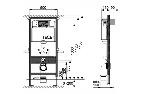 Комплект для подвесного унитаза Tece Tecebase 2 Комплект для подвесного унитаза Tece Tecebase 2 — изображение 2