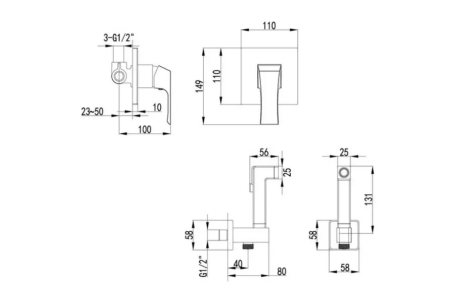 Душ гигиенический Lemark Unit со смесителем LM4519C Душ гигиенический Lemark Unit со смесителем LM4519C — изображение 2