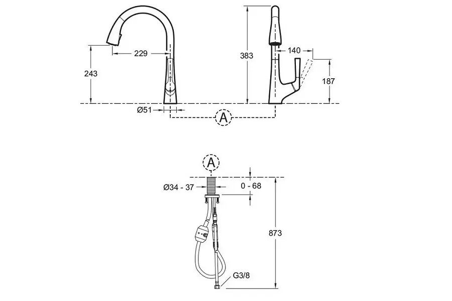 Смеситель для кухни Jacob Delafon Malleco сталь E562-VS Смеситель для кухни Jacob Delafon Malleco сталь E562-VS — изображение 2