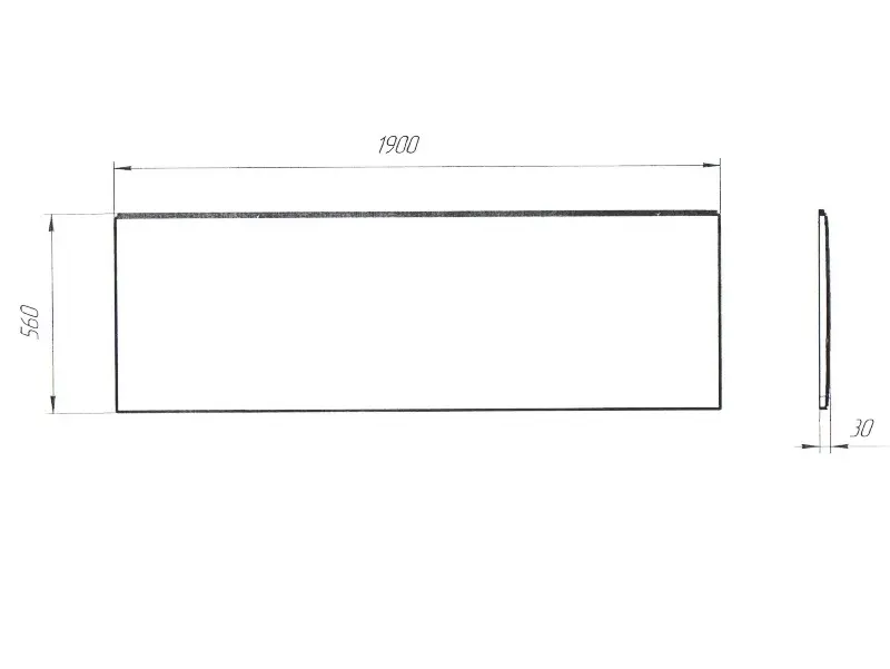 Панель фронтальная 1MarKa Flat MG 190 Белый ЮЭУ11717 Панель фронтальная 1MarKa Flat MG 190 Белый ЮЭУ11717 — изображение 2