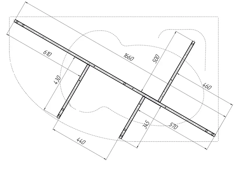 Каркас 1MarKa Diana 90х150 ЮЭУ09314 Каркас 1MarKa Diana 90х150 ЮЭУ09314 — изображение 2