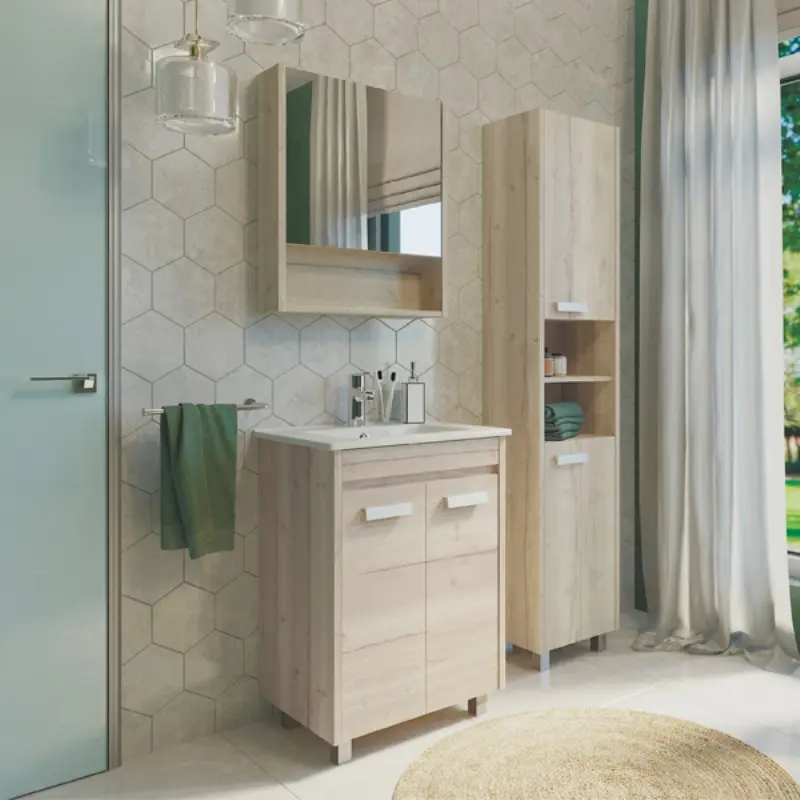 Шкаф зеркальный Comforty Марио 60 Дуб дымчатый 00-00005201CF Шкаф зеркальный Comforty Марио 60 Дуб дымчатый 00-00005201CF — изображение 3