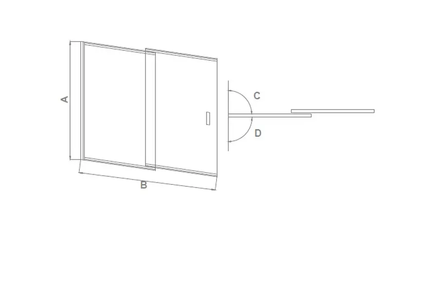 Шторка для ванны Bas Screen 100х140 Хром / Прозрачное Шторка для ванны Bas Screen 100х140 Хром / Прозрачное — изображение 3