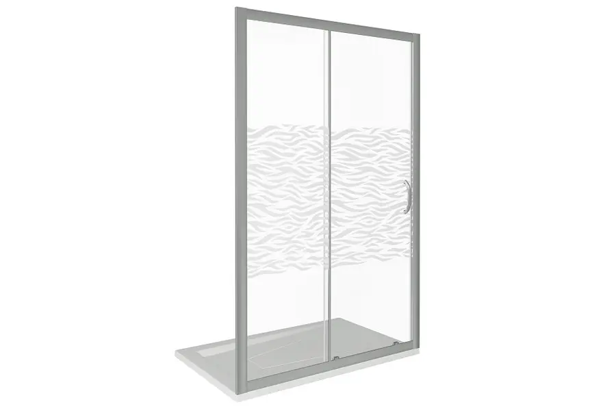 Душевая дверь Bas Infinity 130х185 Хром / Прозрачное Душевая дверь Bas Infinity 130х185 Хром / Прозрачное — изображение 3