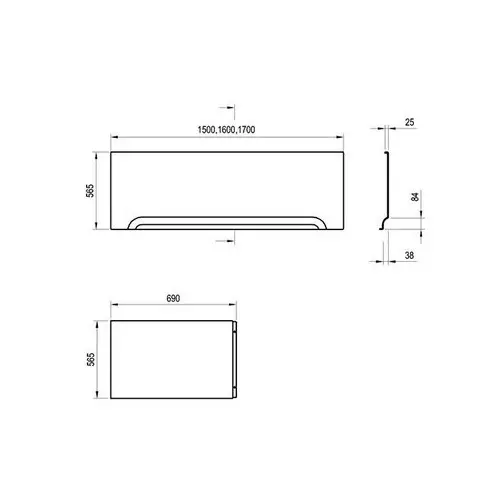 Передняя панель для ванны Ravak U 150 Передняя панель для ванны Ravak U 150 — изображение 3