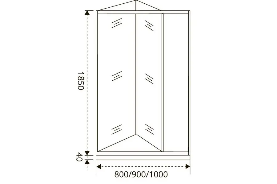 Душевая дверь Bas Infinity 80х185 Хром / Грейп Душевая дверь Bas Infinity 80х185 Хром / Грейп — изображение 4