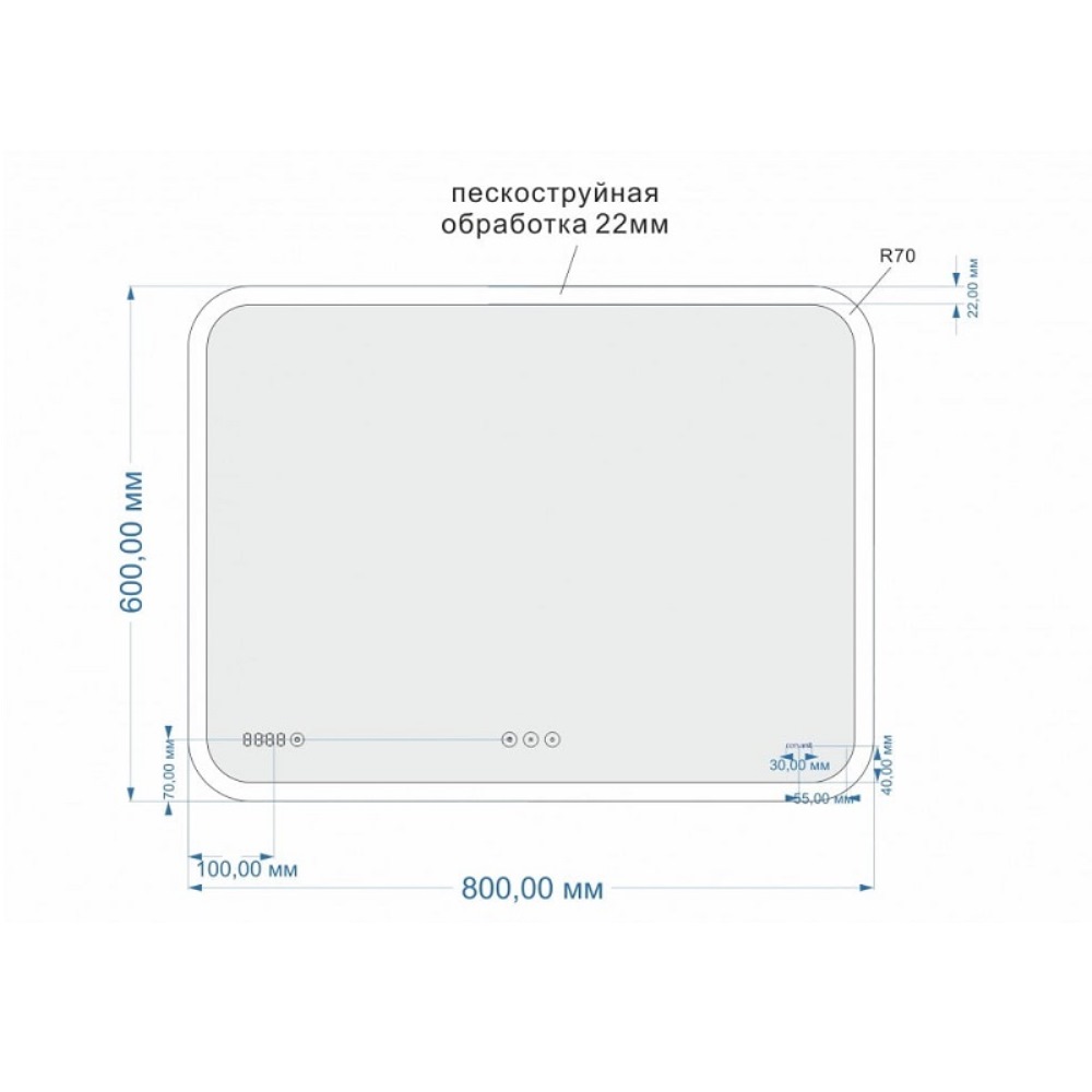 Зеркало Cersanit Design 80 подогрев + часы KN-LU-LED070*80-p-Os Зеркало Cersanit Design 80 подогрев + часы KN-LU-LED070*80-p-Os — изображение 4