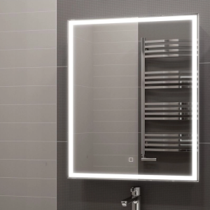 Шкаф зеркальный Агата Allure 60 левый с сенсором и розеткой Белый МВК002