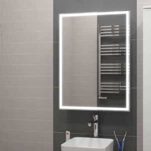 Шкаф зеркальный Агата Allure 55 правый с сенсором и розеткой Белый МВК003