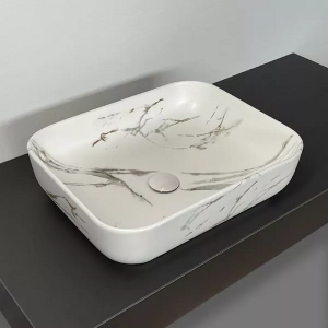 Раковина накладная Comforty 50 Белый мрамор N78109MWY-2