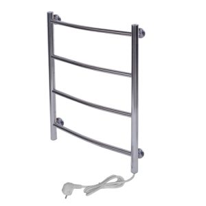 Полотенцесушитель электрический Тера Ребро 40х60 кнопка включения, телескоп.держатели Хром глянцевый ПСК-10-01