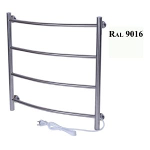 Полотенцесушитель электрический Тера Ребро 50х60 кнопка включения, телескоп.держатели Белый ПСК-10-02б