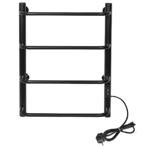 Полотенцесушитель электрический Тера Мост 40х60 диммер Черный матовый ПСК-12-01д.ч