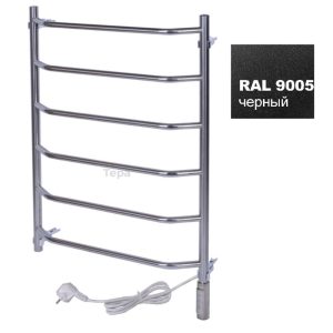 Полотенцесушитель электрический Тера Виктория 50х80 ПСН диммер Черный матовый ПСН-11-03дч