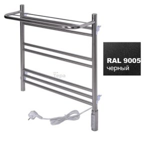 Полотенцесушитель электрический Тера Богема 50х60 ПСН диммер Черный матовый ПСН-14-05дч