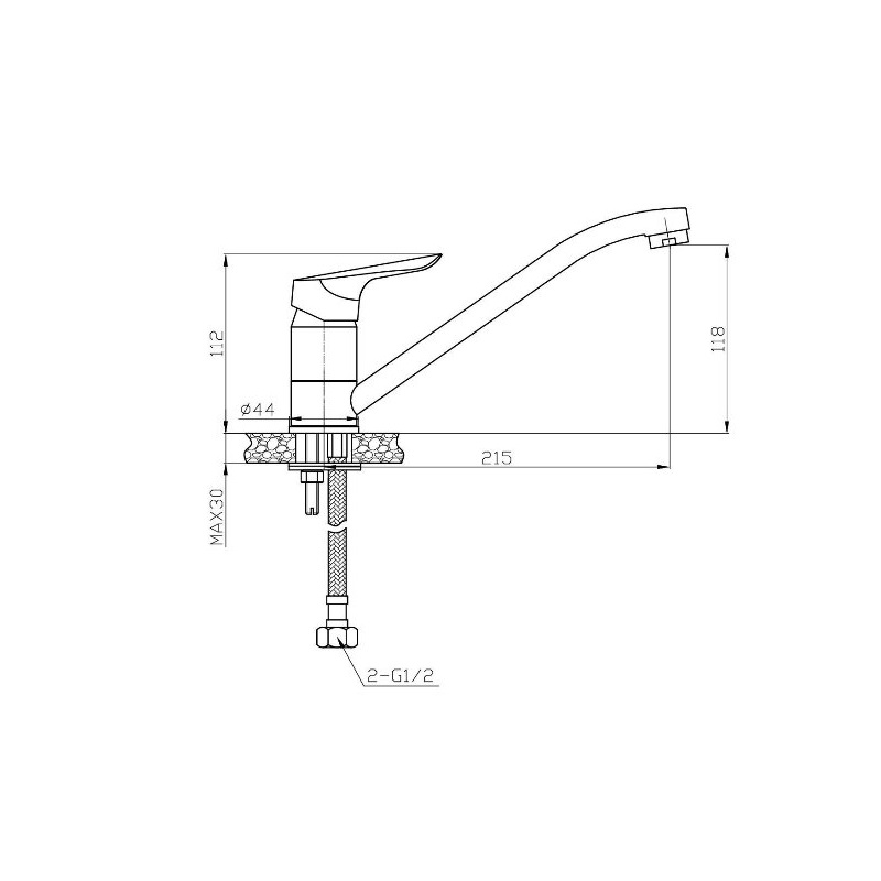 Смеситель для кухни Esko Rio Хром глянцевый Rio 05 Смеситель для кухни Esko Rio Хром глянцевый Rio 05 — изображение 2