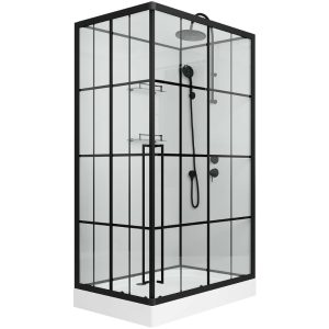 Душевая кабина Niagara Standart 80х100 правая Черный / Прозрачное ST100/80/15QR/KL/BKT Душевая кабина Niagara Standart 80х100 правая Черный / Прозрачное ST100/80/15QR/KL/BKT