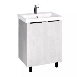 Тумба напольная Viant Берлин 60 с раковиной Moduo Цемент VBER60MDC-T2ST Тумба напольная Viant Берлин 60 с раковиной Moduo Цемент VBER60MDC-T2ST