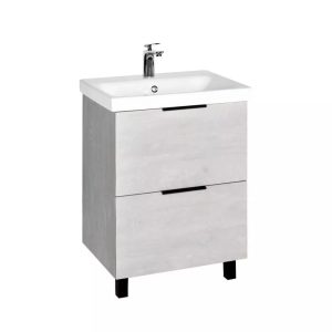 Тумба напольная Viant Берлин 60 с раковиной Moduo Цемент VBER60MDC-T2Y Тумба напольная Viant Берлин 60 с раковиной Moduo Цемент VBER60MDC-T2Y