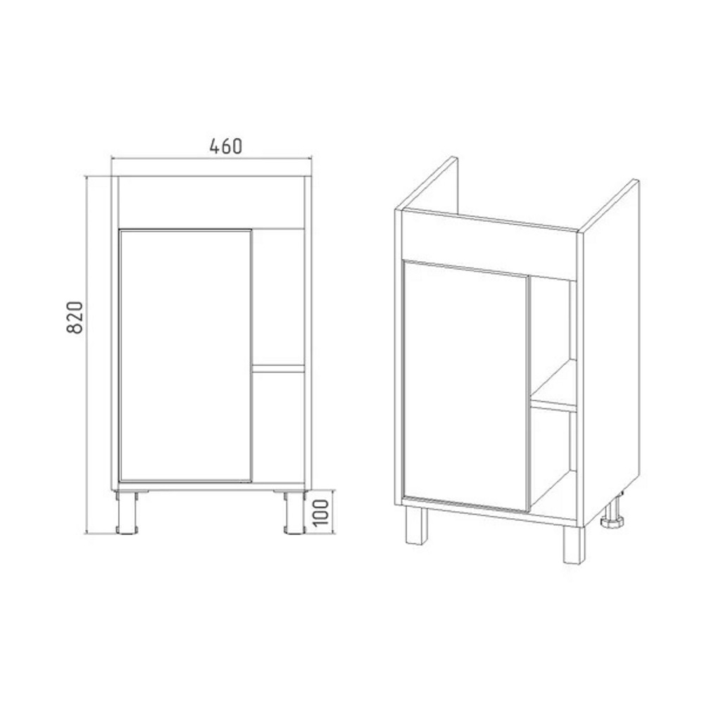 Тумба напольная Viant Бостон 50 с раковиной Como Белый / Дуб Вотан VBOS50CO-T1ST Тумба напольная Viant Бостон 50 с раковиной Como Белый / Дуб Вотан VBOS50CO-T1ST — изображение 3